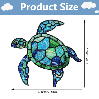 Turtle Hanging Diamond Art Kits for Adults, Sea Turtle Diamond Art Suncatchers, 5D Gem Art, Sun Catchers Indoor Window Acrylic DIY Crafts for Gift Home Decor