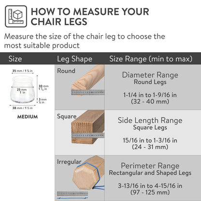 Aneaseit Chair Leg Floor Protectors - Felt Bottom Silicone Pads for Hardwood Floors & Furniture Feet - Chair Leg Caps - Rubber Caps for Chairs - Floor Protectors for Furniture