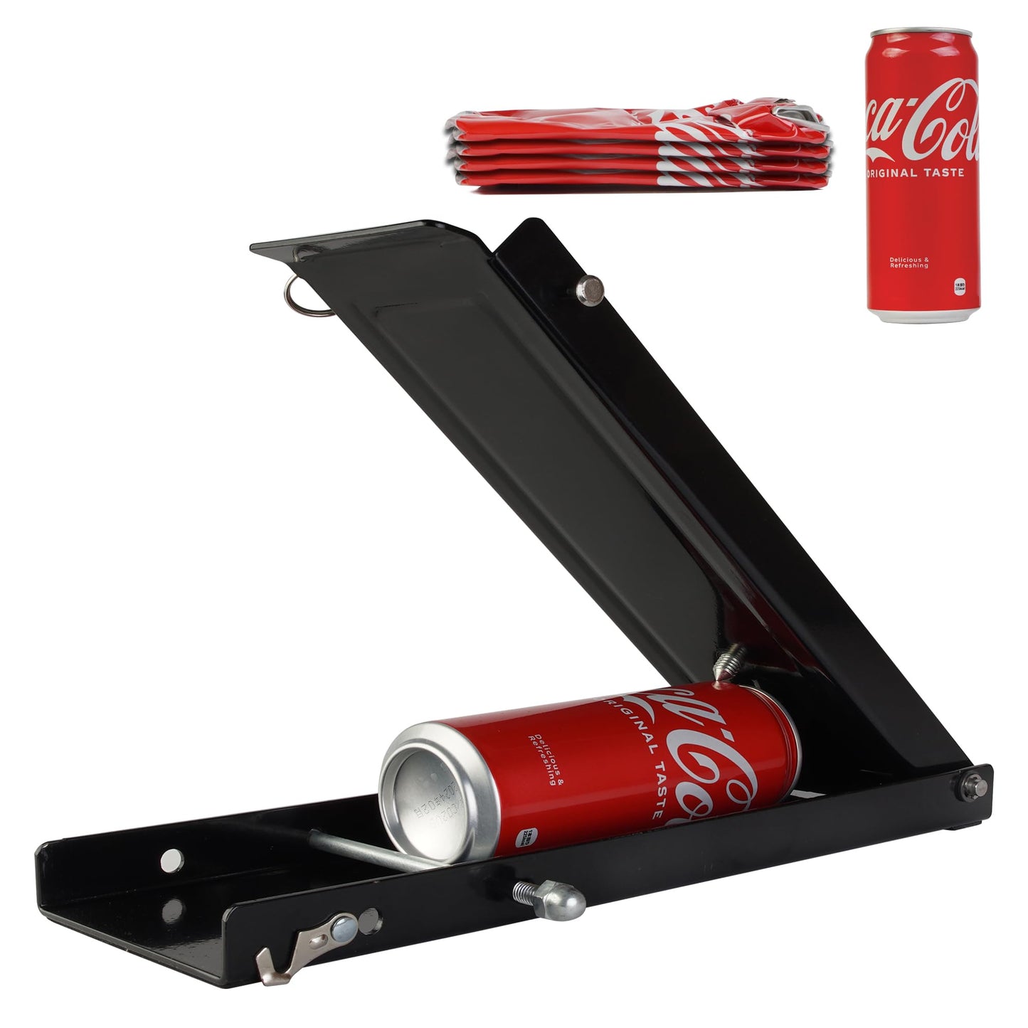 KASTUN Metal Can Crusher - 12 & 16 Oz. Folding Flat Easy Storage, No Wall Mounting Required