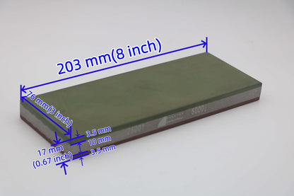 Double-Sided Resin Diamond Sharpening Stone 8 Inch Whetstone Knife Sharpener 8" x 3", for Sharpening High Speed Steel, Special Steel, for Both Household and Professional Use (2500/5000 Grit)