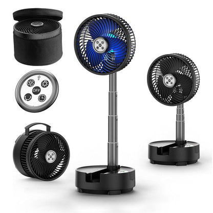 Socool 20000mAh 8 Inch Portable Fan Battery Operated Fans, Oscillating Charging Fan, Remote Control LED Light, 112 Hours Portable Foldable Fans for Camping Travel Outdoor