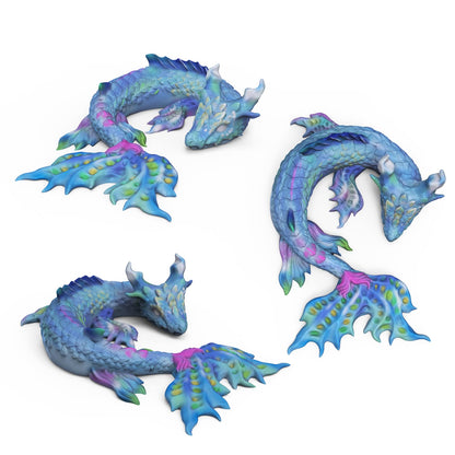 KAKIWYHHH Water Dragon 3D Epoxy Resin Silicone Mold for Fondant Sugar Craft, Cake Topper Decorating, Polymer Clay, Plaster