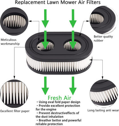 Skiennix Air Filter - Premium Replacement for Lawn Mower Engines | Fits 500EX, 550EX, 575EX & More (2 Pcs)