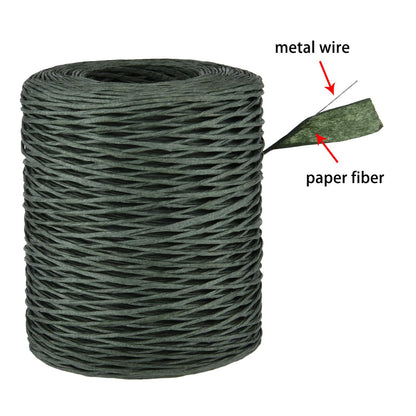 Hapeper Dark Green Floral Wire and Twist Tie, 656 Feet for Bouquets, Wreaths, Crowns, Christmas, Wedding Decoration