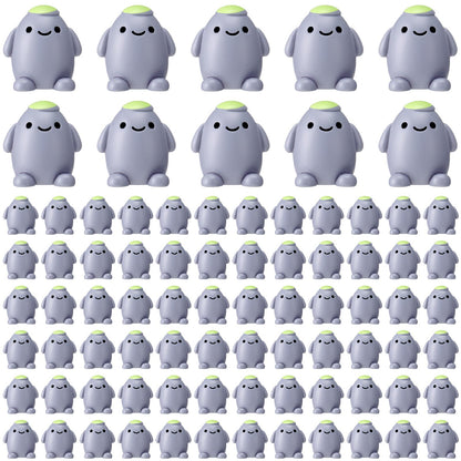 Fiwochic 100 Pcs Cute Fake Rock Bulk Resin Mini Stone Decorations Small Fake Rock Charms Tiny Cute Kawaii Anthropomorphic Artificial Stone Charm for DIY Crafts Making Gifts