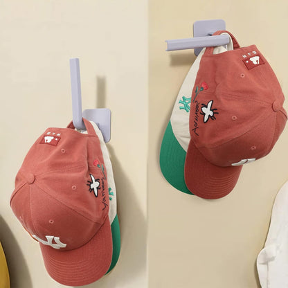 Hat Rack for Baseball Caps, Adhesive Hat Hooks for Wall, No Drilling Strong Storage Organizer for Door, Closet, Bedroom