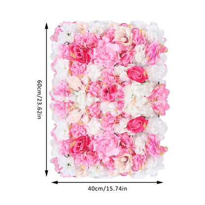 Gdrasuya10 20x Artificial Flower Wall Panels Backdrop Wedding Party Background Venue Decor
