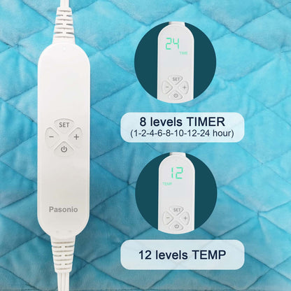 XL Full Weighted Heating Pad for Back Pain, Cramps, Relief - - 2.3lb Large Electric Heat Pad for Neck and Shoulders - Hot Heated Pad with Auto Shut Off, Stay on- (XL 12"x24" Pink) - PYQ0F