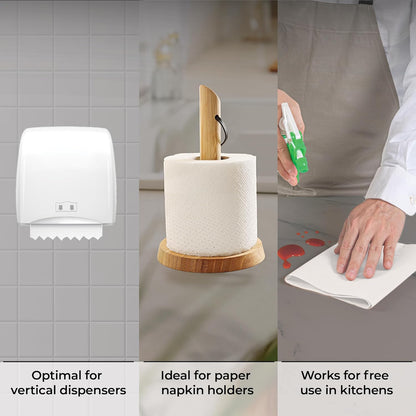 600' 1 8" 1 2" Commercial Restaurantware-Paper Towel Roll x Roll Long Paper Towel Wide Hand Towel Roll Ply Universal