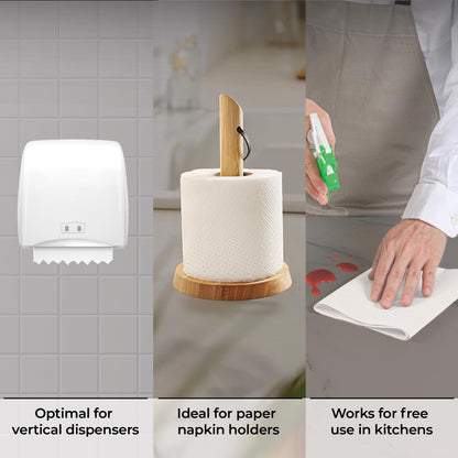 Restaurantware-Paper Towel Roll 600' x 1 Roll Long Paper Towel 8" Wide Hand Towel Roll 1 Ply Universal Dispenser 2" Core Hardwound High Absorbency Everyday Use For Commercial Washroom White