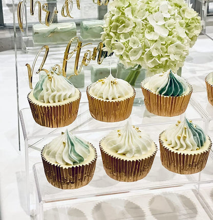 ihomecooker 6 Pc Clear Acrylic Display Risers Showcase for Shoe Risers Retail Stand Cupcake Stand Dessert Stand