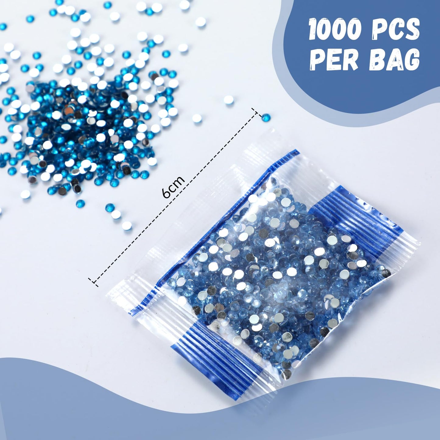 60000 Pcs 60 Color Rhinestones Diamond Painting Beads Flat Bottom Round Resin Beads Art Replacement Diamonds for DIY Craft Diamond Painting Accessories(Fresh Color)