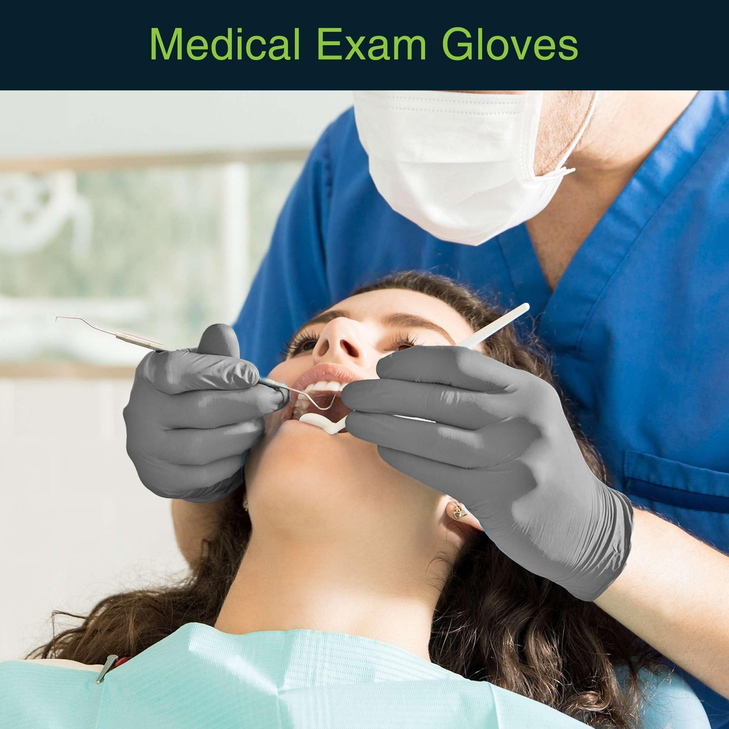 FifthPulse Cool Gray Nitrile Disposable Gloves X Small, 100 Count - Latex Free food Safe Cleaning and Cooking Gloves X Small, Surgical Grade Medical Exam Gloves