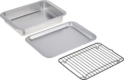 Nordic Ware Naturals 3-Piece Compact Pan Set - Toaster Oven & Air Fryer Safe | Perfect for 1-2 Portions