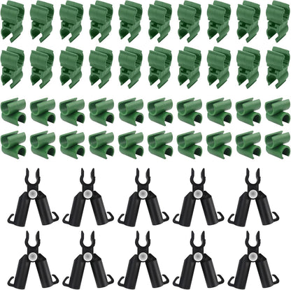 Zwish 50Pieces Adjustable Plant Trellis Connectors - Tomato Plant Cages Accessories for 11mm Plant Stake Connectors