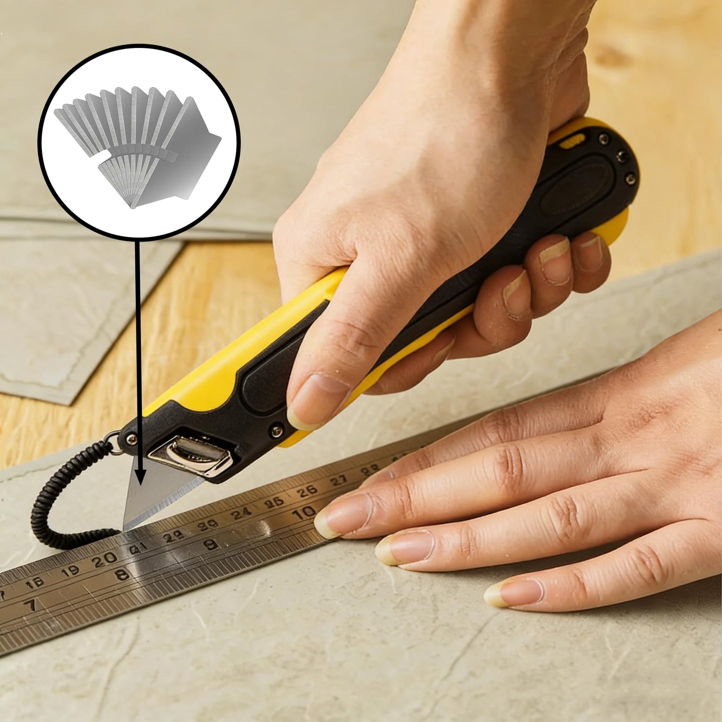 60 Pack Cutter Replacement Blades for Easy Cut, Blade Suitable for Easy Cut/EZ 1000, 1500, 2000, 4000 series and Veltec VC900, VC1000, VC2000, VC4000 safety cutters