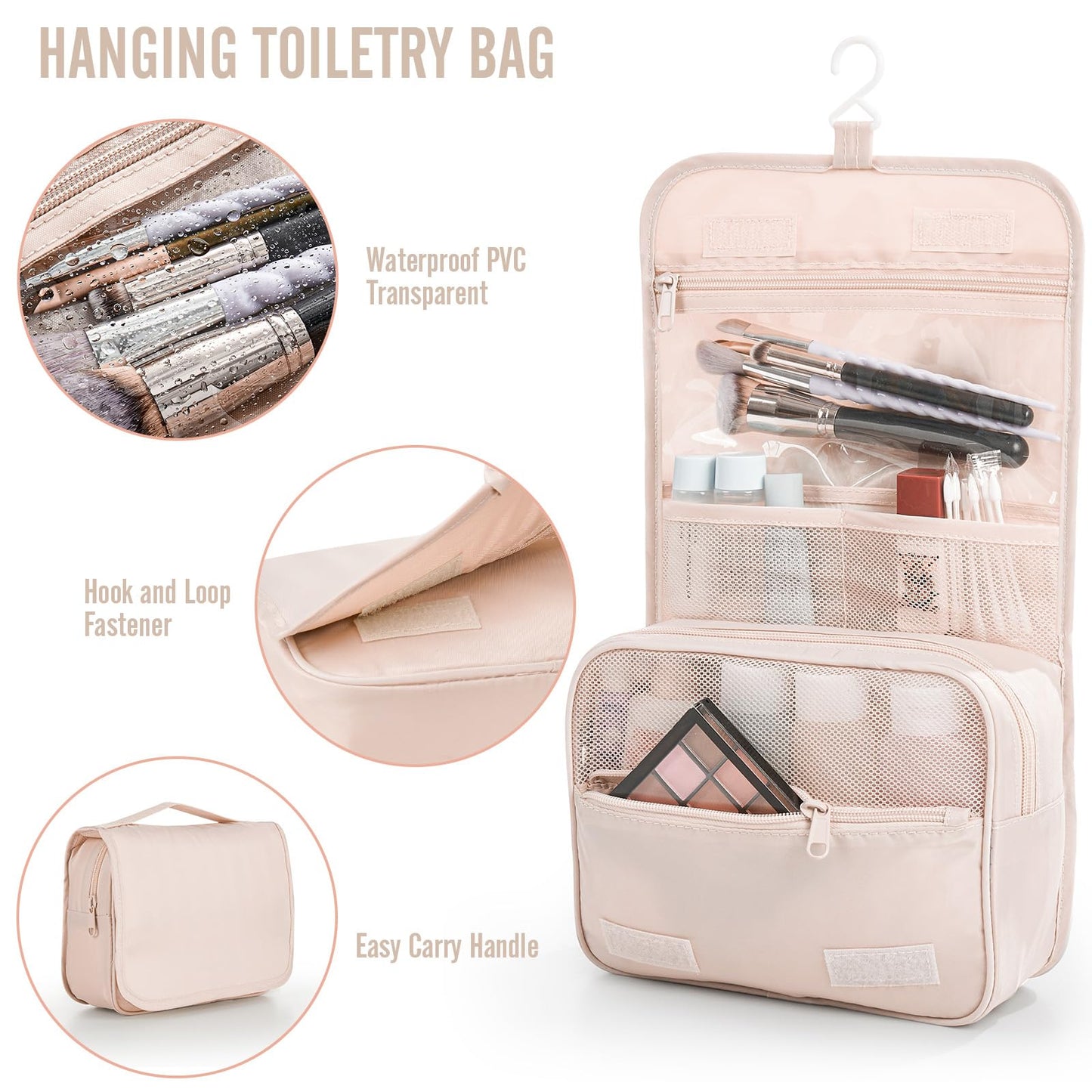 Veken 8 Set Packing Cubes for Travel, Beach Vacation Essentials Accessories for Cruise Ship, Suitcase Organizer Bags for Luggage with Hanging Toiletry & Shoe Bag, Birthday Gifts for Women Mom Her