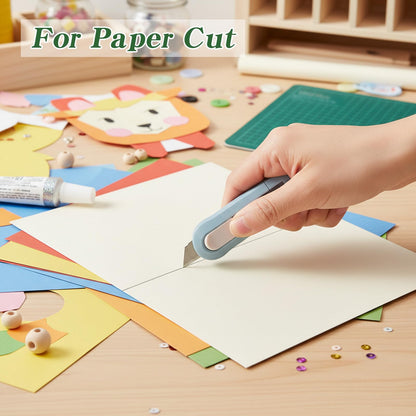 Ckhoid 60 Pcs Mini Box Cutter Bulk, Retractable Box Opener, Easy Slide Cute Utility Knife for Opening Daily Express Boxes, Wrapping, Envelopes, Packages, Paper Tape, DIY Craft, Office Home (Mixed)