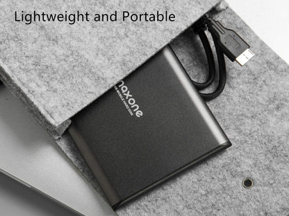 Maxone 500GB Ultra Slim Portable External Hard Drive HDD USB 3.0 Compatible with PC, Laptop, Charcoal Grey