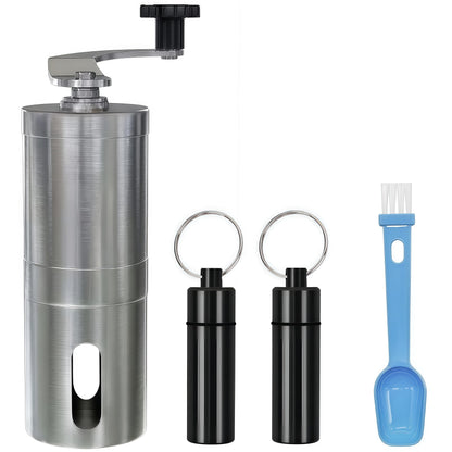 Pill Crusher Stainless Steel with Ceramic Burr for Fine Powder Grinding | Adjustable Manual Grinder for Elderly Care, Feeding Tube & Pet Pills