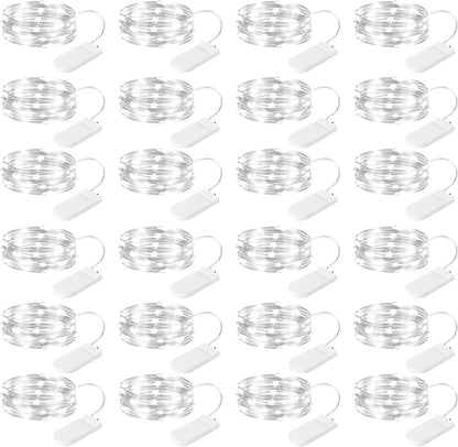 24 Pack Lights7FT 20 Fairy Lights Battery Operated String Mini LEDs for Bedroom Party Birthday Wedding Indoor