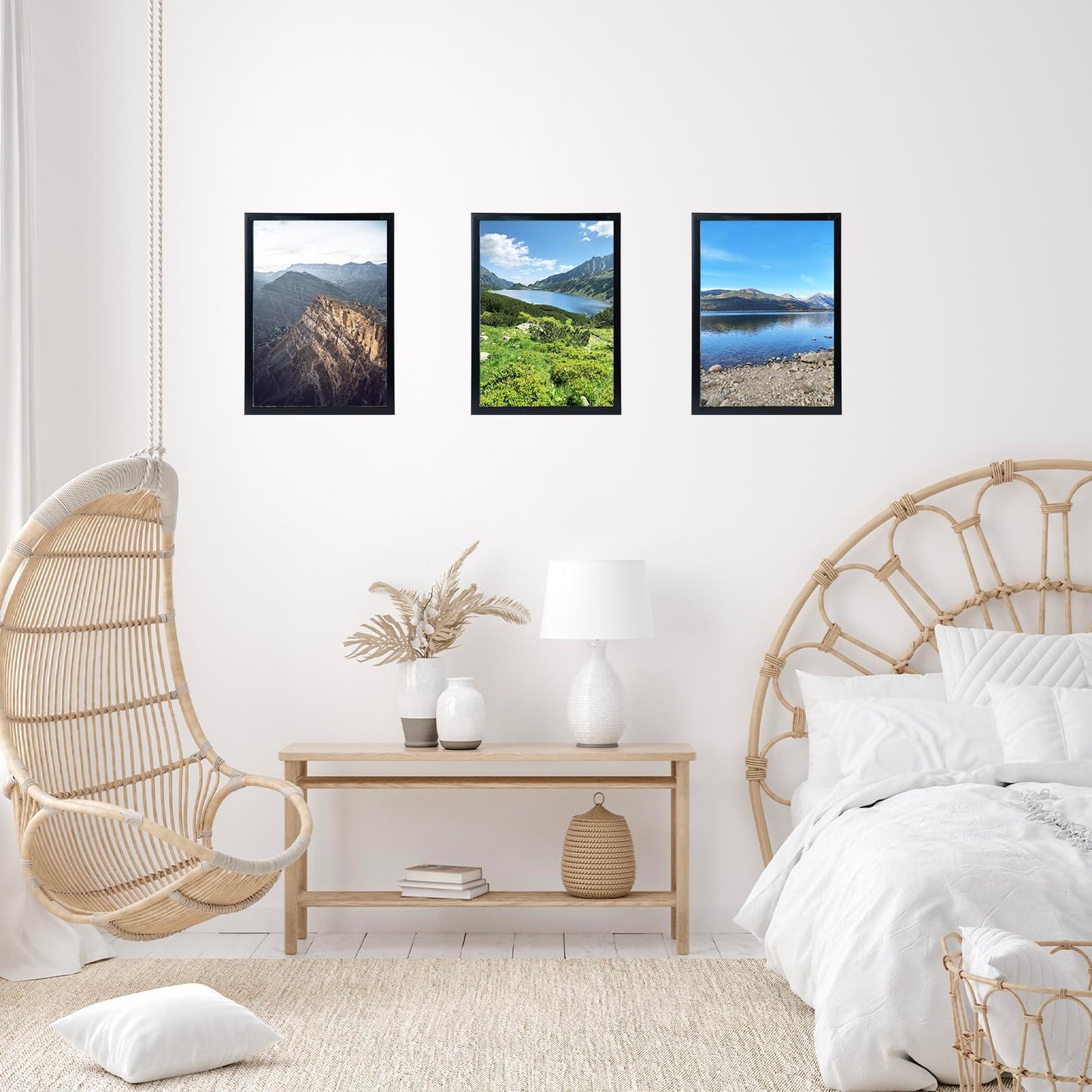JCJMY 10x14 Picture Frame Set of 6 Black for 30 x 40cm Diamond Painting Art, Wall Mounting Horizontally or Vertically, 10 x 14 Wall Gallery Poster Photo Frame with Durable Shatter Resistant