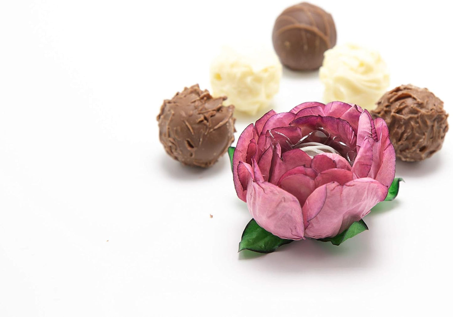Handmade Paper Truffle Cups - Liners, Wrappers, Candy Cups - Pack of 30 (Paper, Peony Dusty Rose)