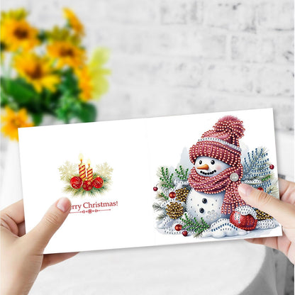 ARTopet 12Pcs DIY Greeting Card Diamond Art Painting Creative Design Foldable Thank You Cards Blessing Gift Folding Greeting Card Set for Birthday Christmas Crafts Gift