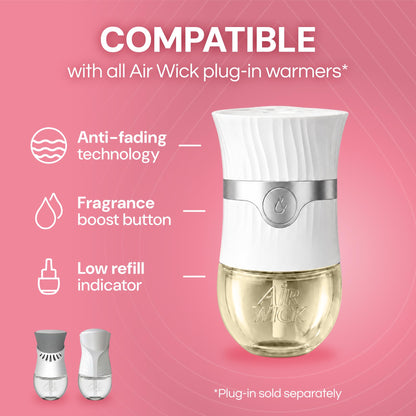 Air Wick Plug-In Scented Oil Refills, 10 Count, Vanilla and Pink Papaya, Air Freshener, Essential Oils, Eco Friendly