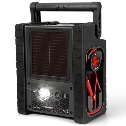 2000A Peak Car Battery Jump Starter with Air Compressor Tire Inflator, All in One Heavy Duty 12V Battery Jumper Box Car Start Booster Up to 10L Gas/8L Diesel Engines with 400W AC Inverter, LED Light