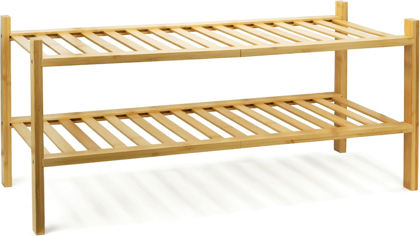 2 Closet, Closet Brookstone Tier Bamboo Shoe Rack Vertical Shoe Rack Small Organizer for Entryway, Wooden Shelf