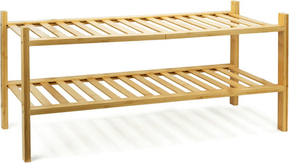 2 Closet, Closet Brookstone Tier Bamboo Shoe Rack Vertical Shoe Rack Small Organizer for Entryway, Wooden Shelf
