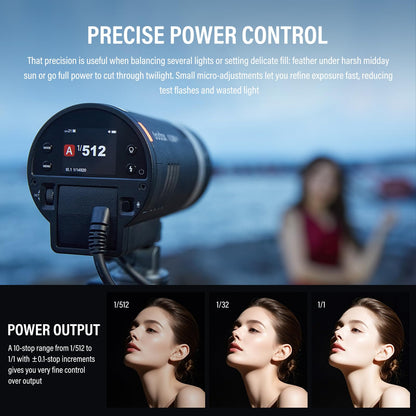 GODOX AD300Pro II AD300 Pro II TTL HSS Studio Outdoor Strobe Flash Monolight Kit with AD-S60S Softbox, WB300P Battery, AD-R14 Standard Reflector and BD-10 Barn Door Set