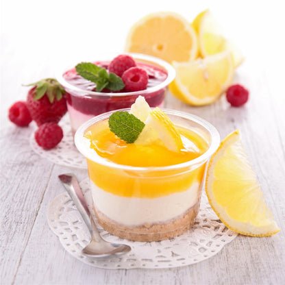TOFLEN 50 Pack 8 oz Plastic Dessert Cups with Dome Lids, Clear Disposable Yogurt Parfait Cups with Lids, Individual Party Serving Snack Cups for Fruit Dessert Cake Pudding