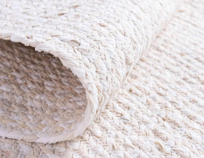Unique Loom Braided Chindi Collection Area Rug - Layer, Ivory/Beige (2' x 3' 1" Rectangle)