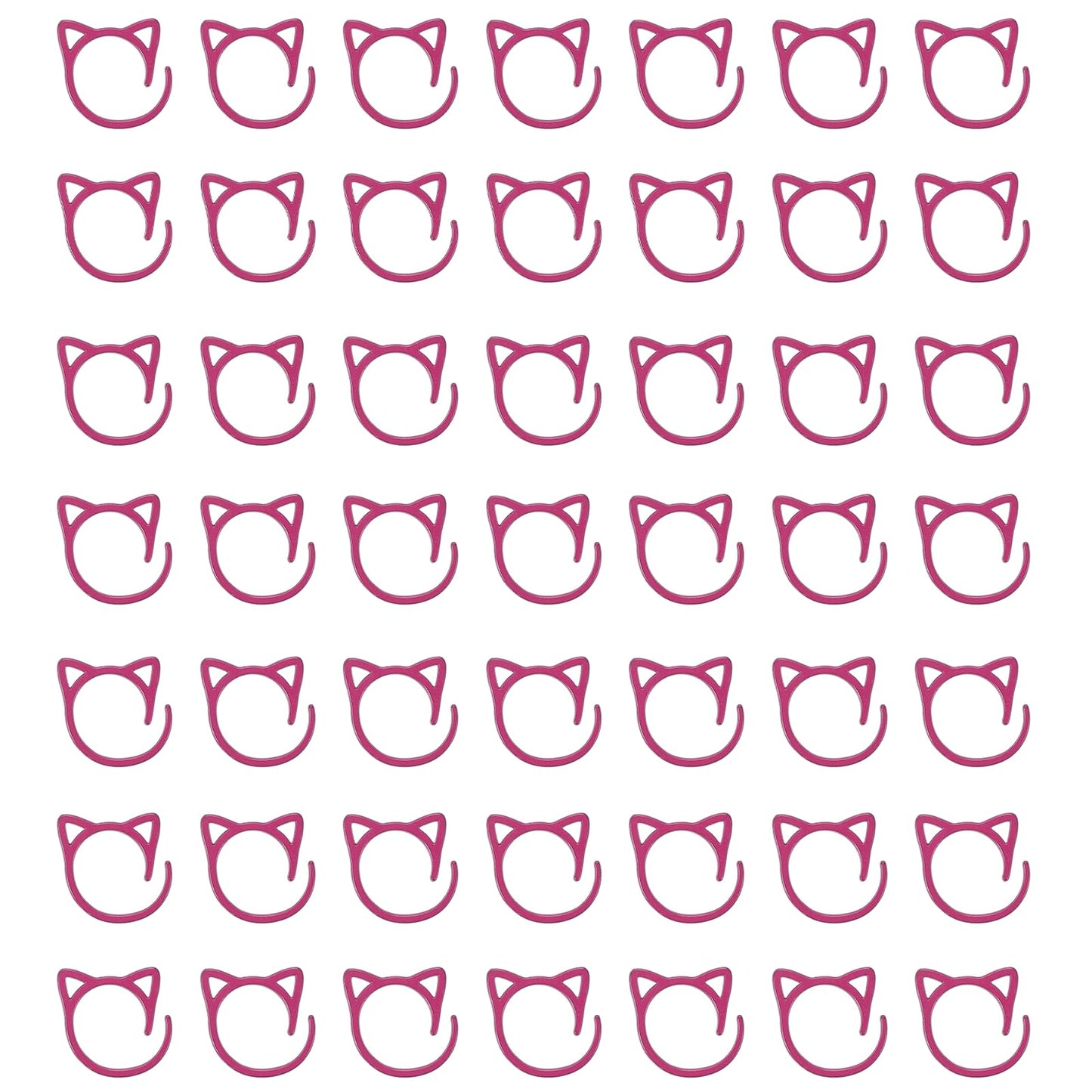 uxcell 50pcs Stitch Markers, Spiral Stitch Markers Crochet Needle Clip Counter Knit Ring Crochet Locking Sewing Accessories for DIY Handcraft Knitting and Crocheting, Red
