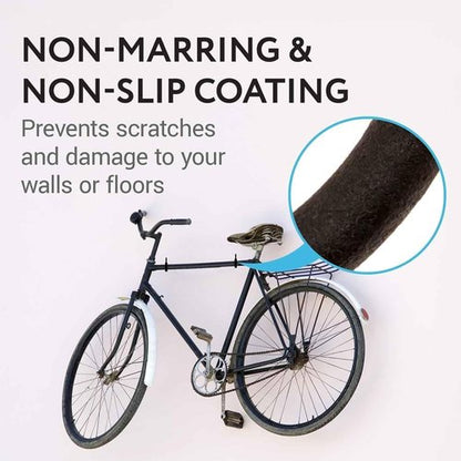 IMPRESA Bike Hooks for Garage Ceiling - Heavy Duty 100 Lbs Capacity, 7 x 4 in - Galvanized Steel & Non-Marring Finish