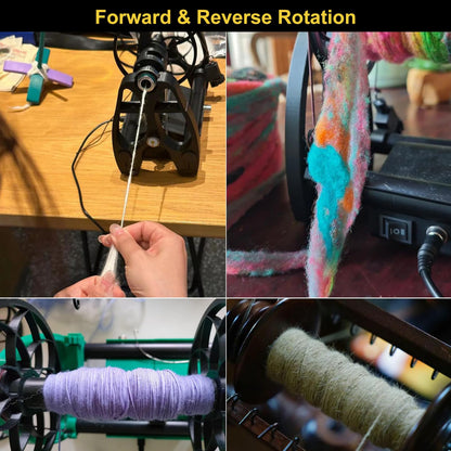 Electric Yarn Spinner Kit with Foot Controller & 3 Bobbins, Small Yarn Winder with Forward & Reverse (4oz)