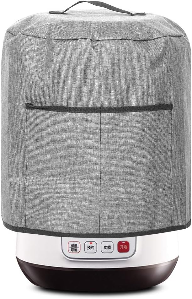 Dust Cover for Round Pressure Cooker with Pocket, Kitchen Appliances Accessories (Gray)