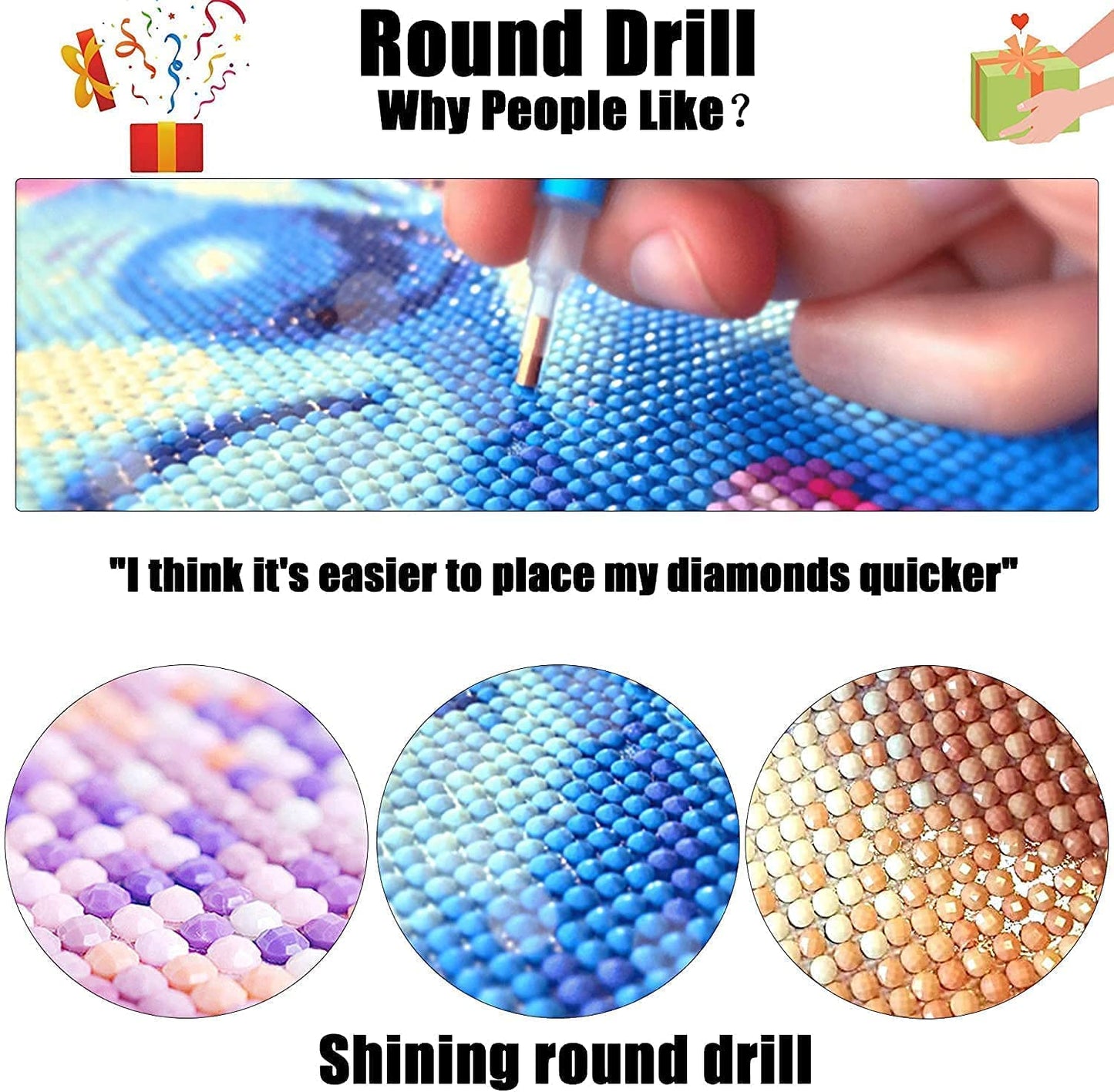 antor 10 Pack 5D Diamond Painting Kits for Adults, Full Drill Scenery Diamond Art Set, DIY Gem Painting Canvas, Diamond Art Embroidery Craft for Home Wall Decor