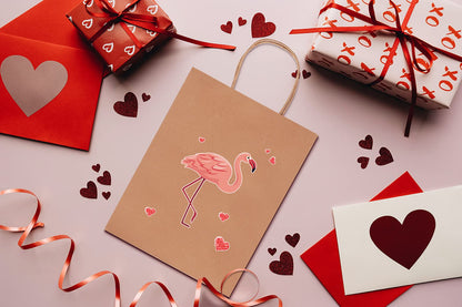 Eupako 8x4.25x10.5 Paper Bags - 100 PCS Brown Kraft Gift Bags with Handles Bulk for Shopping, Party Favor, Merchandise
