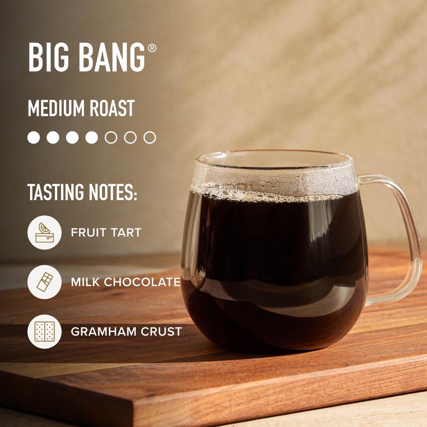 Peet's Coffee, Medium Roast Whole Bean Coffee, 100% Arabica Coffee - Big Bang 63 Ounces (6 Bags of 10.5 Ounces)