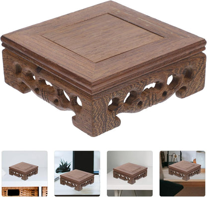 Zerodeko Wood Plant Riser Stand, Flower Pedestal Holder for Farmhouse Display