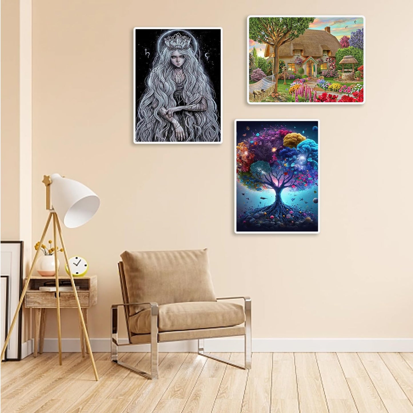 AiYuanzsh 12 Pack Diamond Painting Kits, 50 Pictures Scenery 12, DIY Paint with Diamonds Art Crystal Rhinestone Round Drill Diamond Painting Kit Cross Stitch for Home Wall Craft Decor