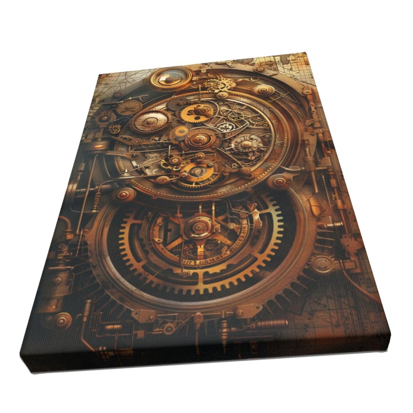 MA6GE8DE Canvas Hanging Picture Wall Art Steampunk Gear,Home Room Decor Garage Accessory,Living Room,Man Cave,Garage Decoration Prints Poster,Enchanting Steampunk Gear Art Paintings Canvas 12x18 inch