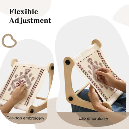 Adjustable Embroidery Stand,Needlepoint Stand,Embroidery Holder Stands with 2 Size Rods (11.8" & 15.7") ,Perfect Cross Stitch Stand for Sewing,Needlepoint,and Quilting Projects