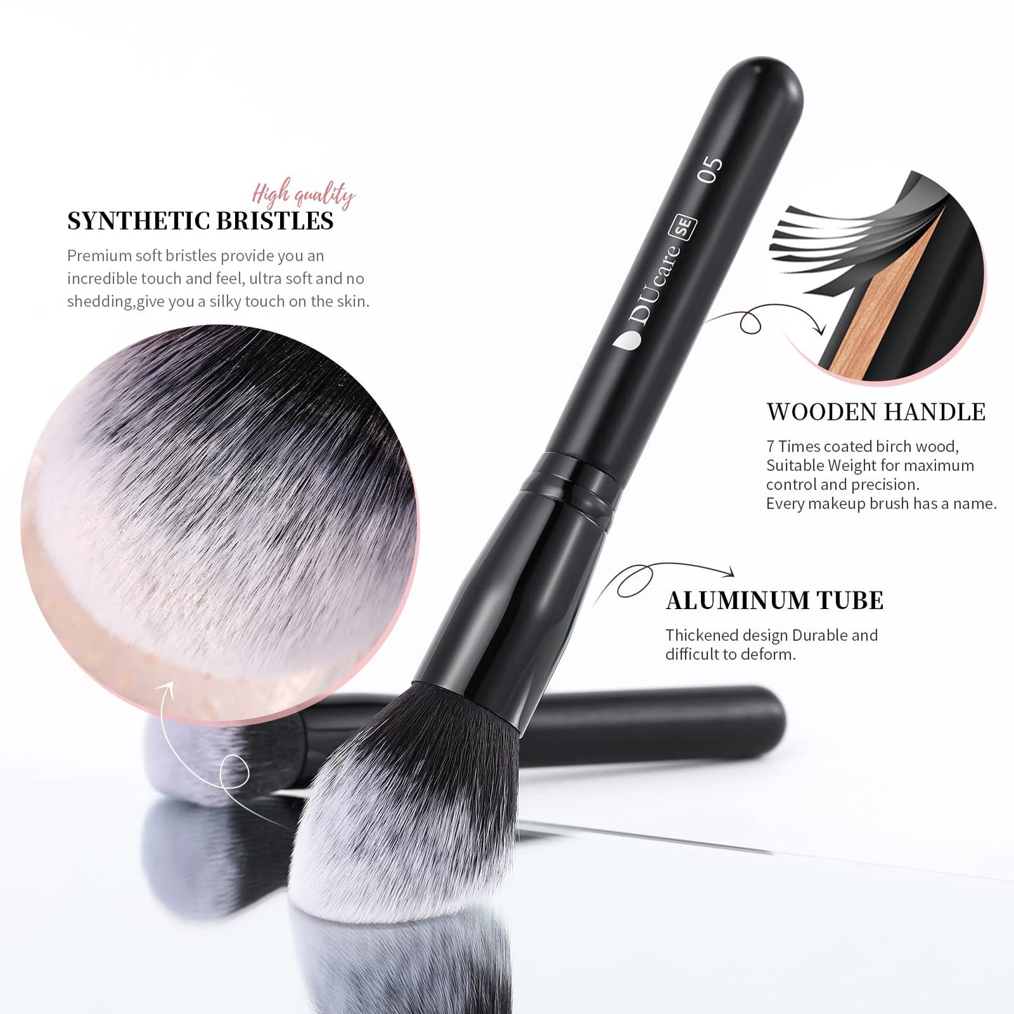 DUcare Makeup Brushes Set Professional 27Pcs Makeup Brushes Premium Synthetic Kabuki Foundation Blending Face Powder Blush Concealers Eye Shadows Make Up Brushes Kit White