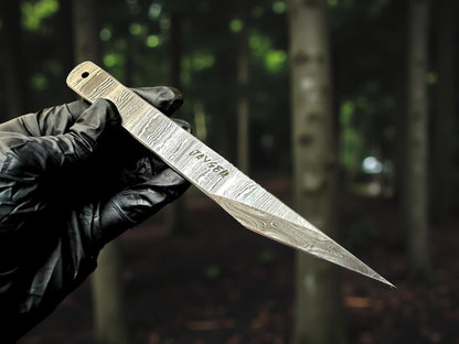 Handmade Kiridashi Knife – Precision Japanese Marking Tool – Damascus Steel Blade – Compact Craft & Carving Knife for Woodworking, Leatherwork, DIY & Artisan Use