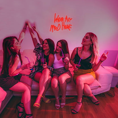 Neonawall Neon Sign for Wall Decor Light Up Letters Business Led Sign Birthday Party Gifts Led Decorative Night Signs Room Decorations Birthday Party Signs for Bar Club (We’ re All Mad Here)