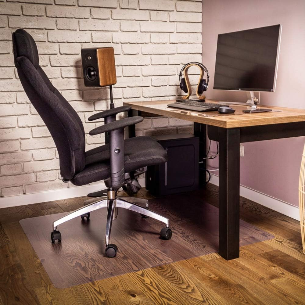 14 20 Inch 1.5mm NECAUX Custom x Frosted Desk Cover Protector, Thick Plastic Desk Pad Mat, Table Cover Tablecloth